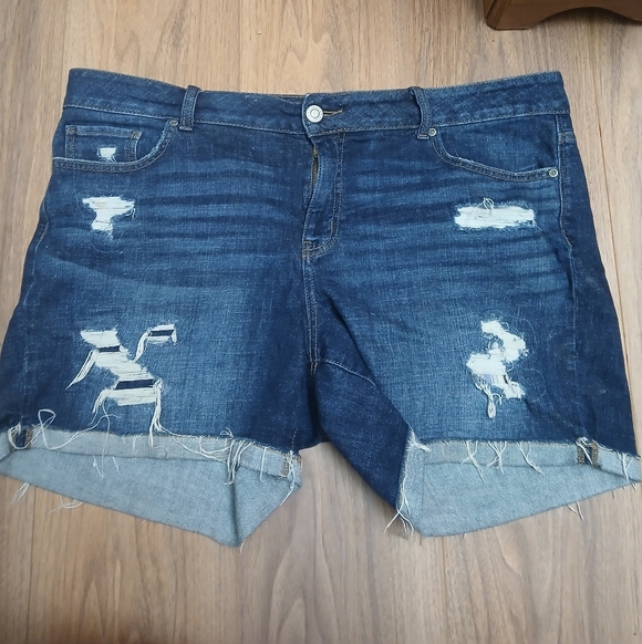 Maurices Pants - Maurices Dark Blue Distressed Jean Shorts